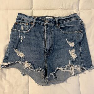 Abercrombie & Fitch Curve Love Blue Jean Shorts (28)